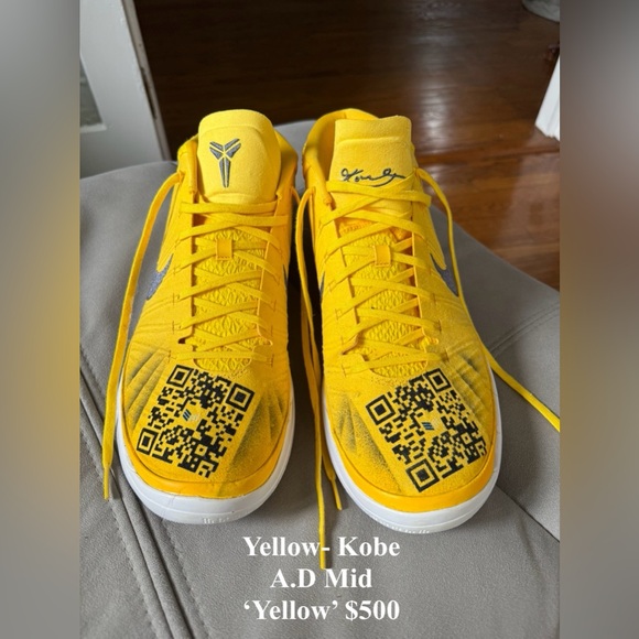 Nike Yellow Kobe A.D. Mid Athletic Shoes